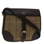 Luxury BurberrySs Nova Check Shoulder Bag Canvas Beige Auth 69685