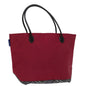 Luxury BurberrySs Blue Label Tote Bag Nylon Red Auth 69693