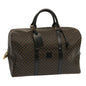 Luxury CELINE Macadam Canvas Boston Bag PVC Black 69754