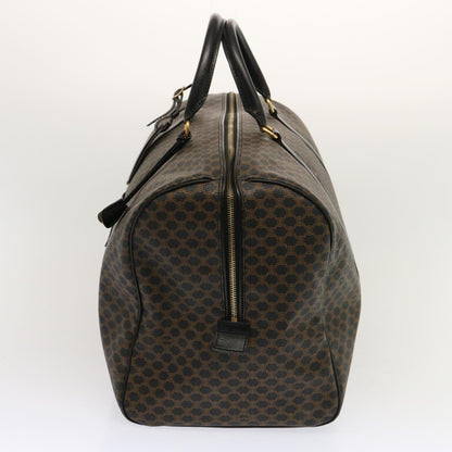 Luxury CELINE Macadam Canvas Boston Bag PVC Black 69754