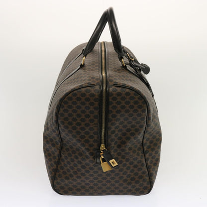 Luxury CELINE Macadam Canvas Boston Bag PVC Black 69754