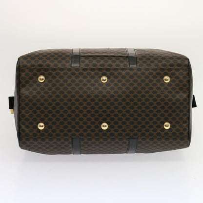 Luxury CELINE Macadam Canvas Boston Bag PVC Black 69754