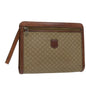 Luxury CELINE Macadam Canvas Clutch Bag PVC Beige Brown 69774