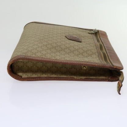 Luxury CELINE Macadam Canvas Clutch Bag PVC Beige Brown 69774