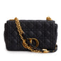 Christian Dior 2023 Black Supple Cannage Calfskin Medium Dior Caro Bag Rovelle Bags
