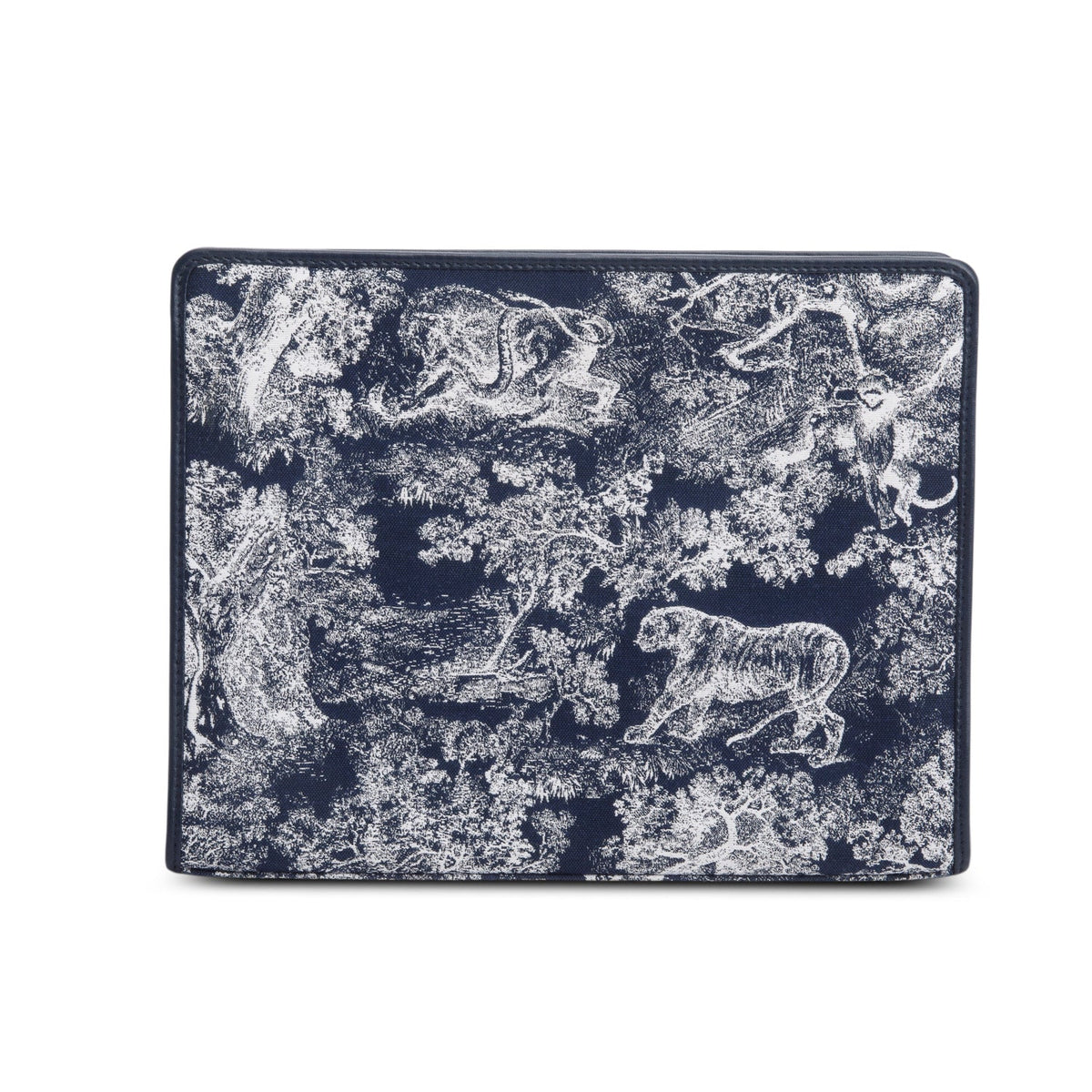 Christian Dior 2024 Blue Toile de Jouy Reverse Jacquard Dea 30 Montaigne Pouch Rovelle Bags