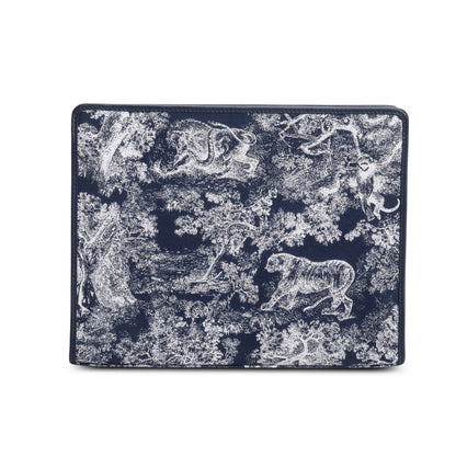 Christian Dior 2024 Blue Toile de Jouy Reverse Jacquard Dea 30 Montaigne Pouch Rovelle Bags