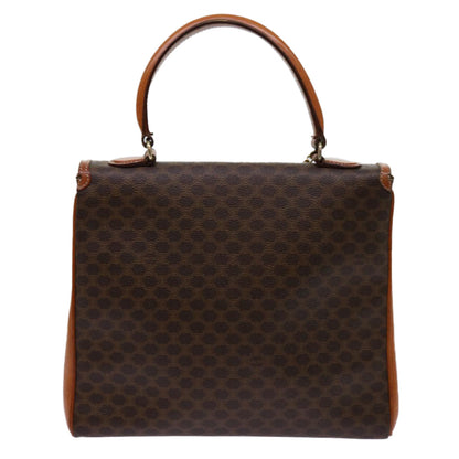 Luxury CELINE Macadam Canvas Hand Bag PVC Brown 69890