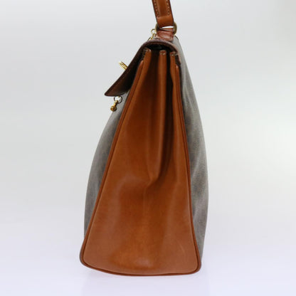 Luxury CELINE Macadam Canvas Hand Bag PVC Brown 69890