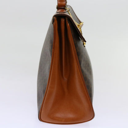 Luxury CELINE Macadam Canvas Hand Bag PVC Brown 69890