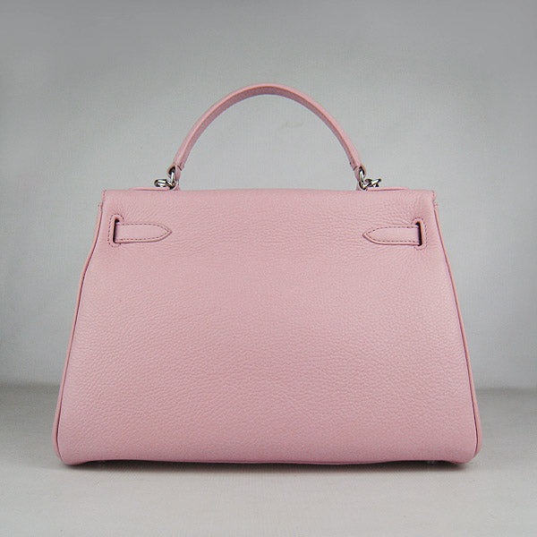 Luxury Hermes Kelly 32Cm Togo Leather Handbag 6108 Pink Silver