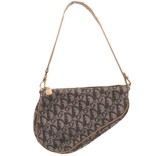 Christian Dior Handbag canvas Brown Saddle pouch Trotter Women Rovelle Bags