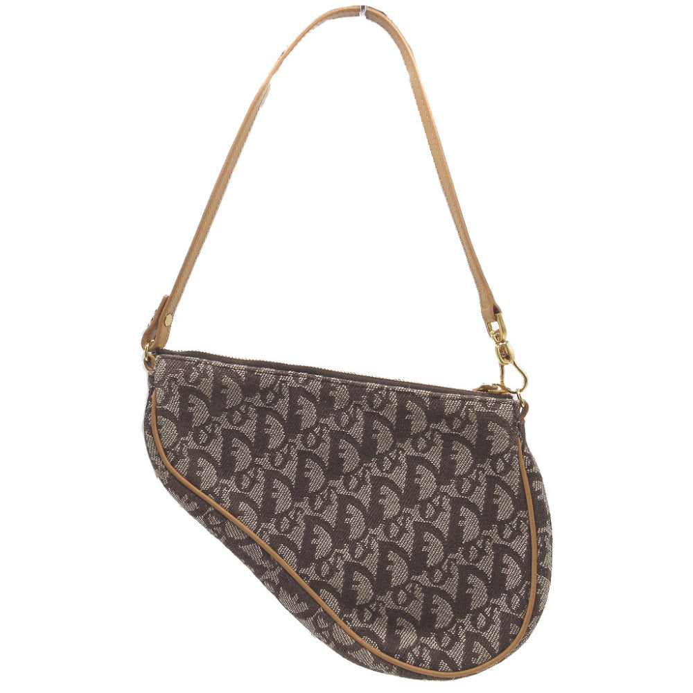 Christian Dior Handbag canvas Brown Saddle pouch Trotter Women Rovelle Bags