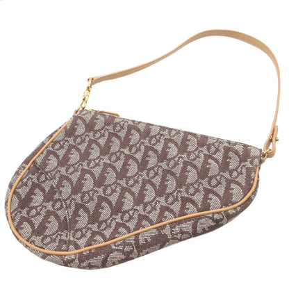 Christian Dior Handbag canvas Brown Saddle pouch Trotter Women Rovelle Bags