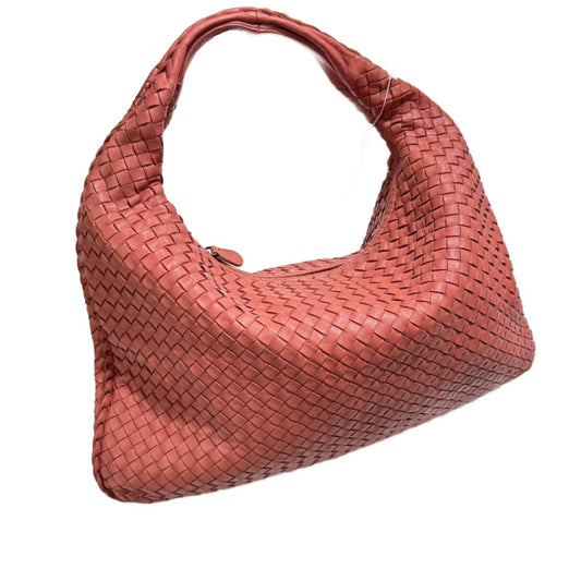 Bottega Veneta Veneta Hobo Medium Coral Intrecciato Leather Bag 47cm