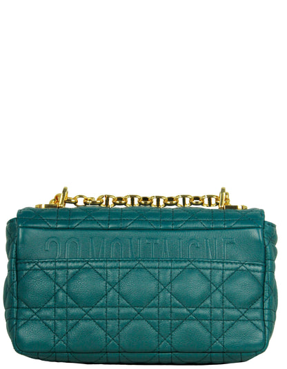 Christian Dior Teal Leather Cannage Small Caro Bag Rovelle Bags
