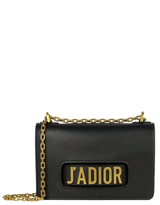 Christian Dior Black Leather J'Adior Chain Flap Bag Rovelle Bags