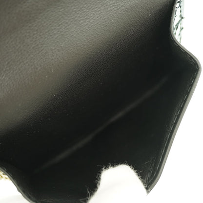 Dior Shoulder Bag Patent leather black Chain Card Case Coin Case Wallet Women Rovelle Bags