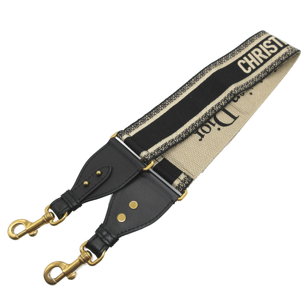 Christian Dior Shoulder strap Canvas, Leather black logo unisex(Unisex) Rovelle Bags