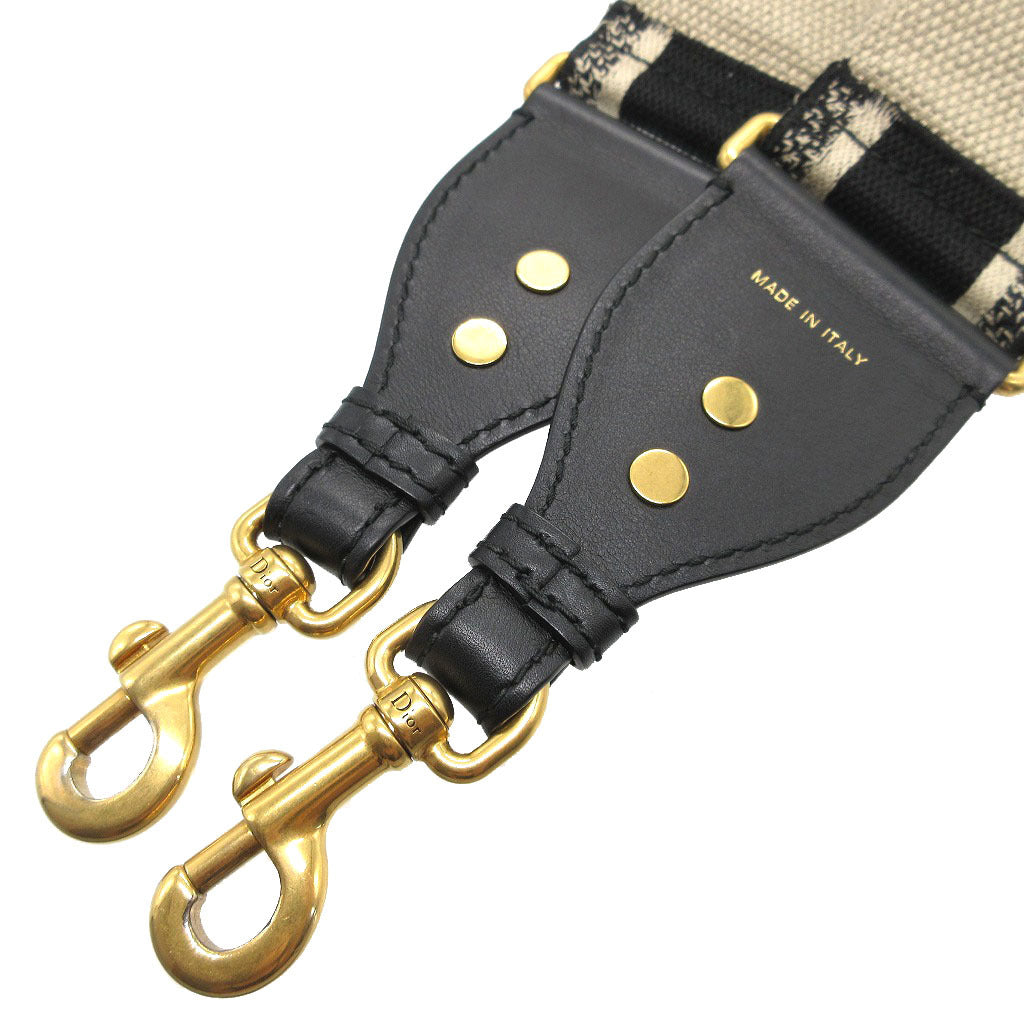 Christian Dior Shoulder strap Canvas, Leather black logo unisex(Unisex) Rovelle Bags