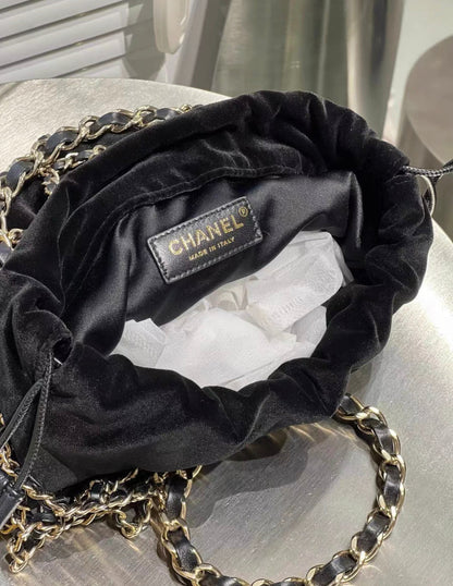 Chanel Luxury Velvet Black Handbag Rovelle Bags