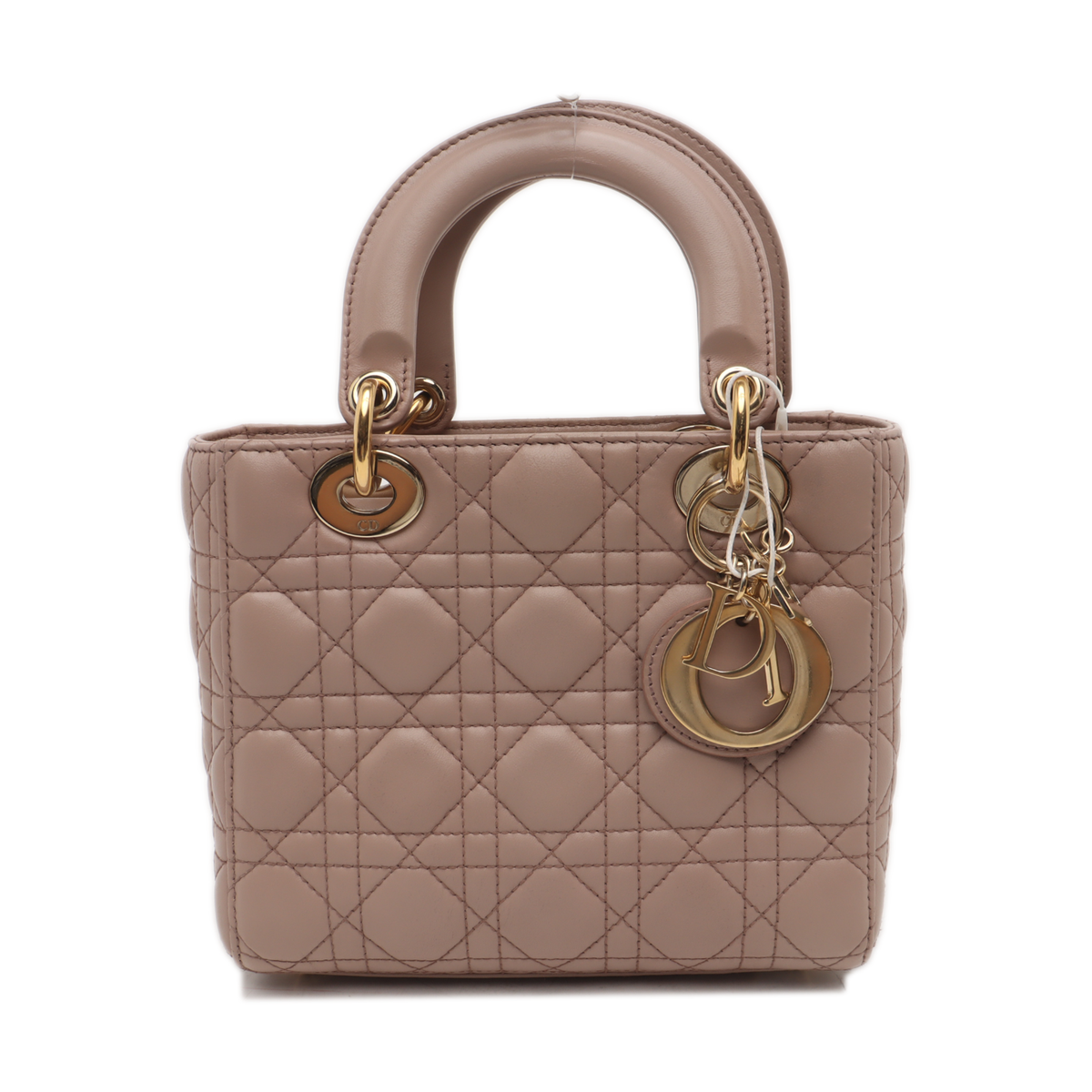 Lady Dior ABCdior Small Nude Pink Cannage Lambskin Handbag No Strap Rovelle Bags