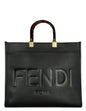 Fendi Black Leather Medium Fendi Sunshine Shopper Tote Bag Rovelle Bags