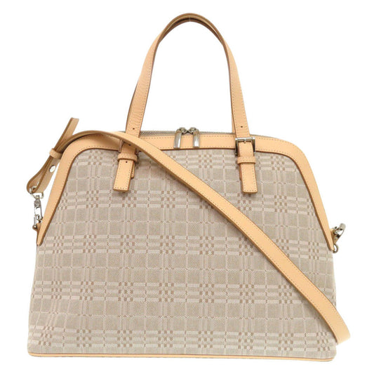 BURBERRY Handbag Canvas, Leather beige Women