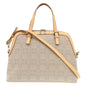 BURBERRY Handbag Canvas, Leather beige Women