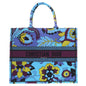 Christian Dior Tote Bag canvas blue book tote large Women Rovelle Bags