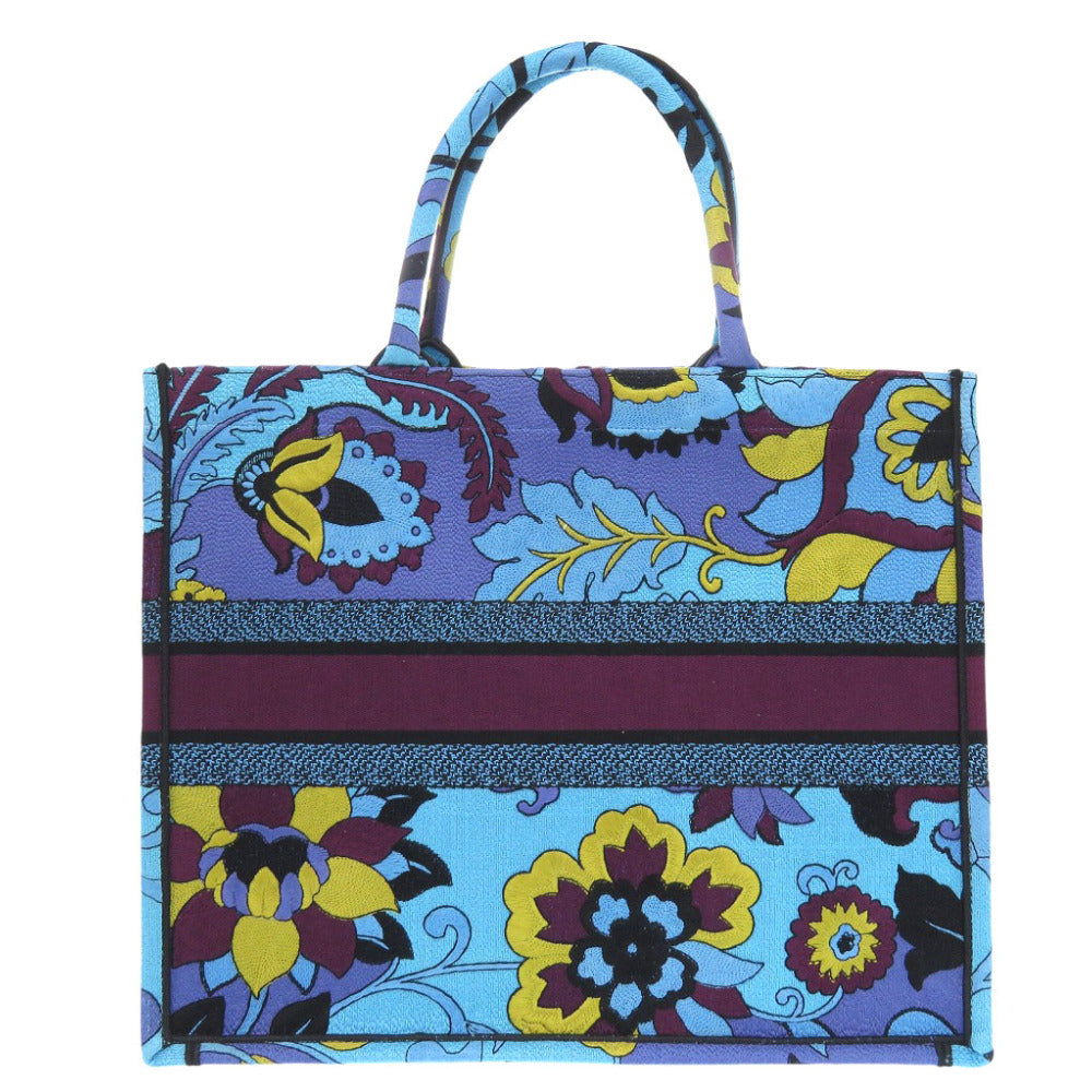 Christian Dior Tote Bag canvas blue book tote large Women Rovelle Bags