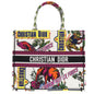 Christian Dior Tote Bag canvas white book tote large Women Rovelle Bags