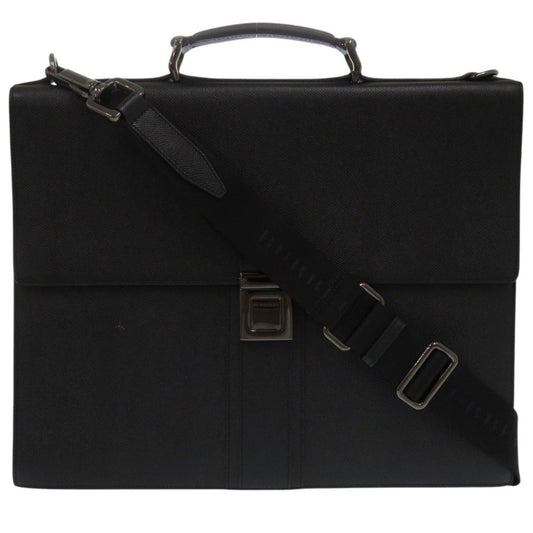 BURBERRY Business bag leather black 2WAY unisex(Unisex)