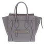 CELINE Handbag leather gray Luggage micro shopper Women