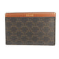 CELINE Card Case F-SD-1223 leather Brown Triomphe Women(Unisex)