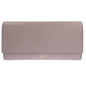 CELINE Long Wallet Purse leather gray Large flap wallet Women
