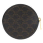 CELINE Coin case U-SD-5202 leather Brown Triomphe Women