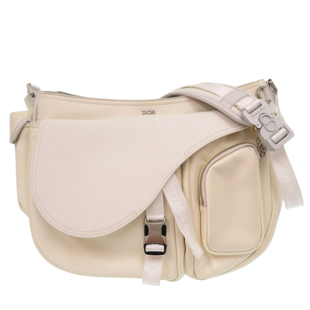 Christian Dior Shoulder Bag 1ADHO029USG Leather, Nylon white Sacai Collaboration Dior Sacai Saddle Soft Bag mens Rovelle Bags