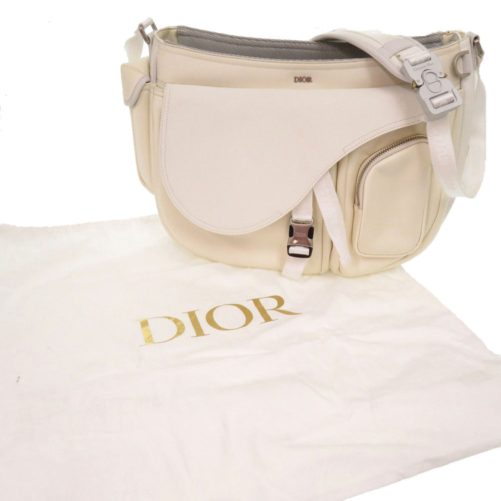 Christian Dior Shoulder Bag 1ADHO029USG Leather, Nylon white Sacai Collaboration Dior Sacai Saddle Soft Bag mens Rovelle Bags