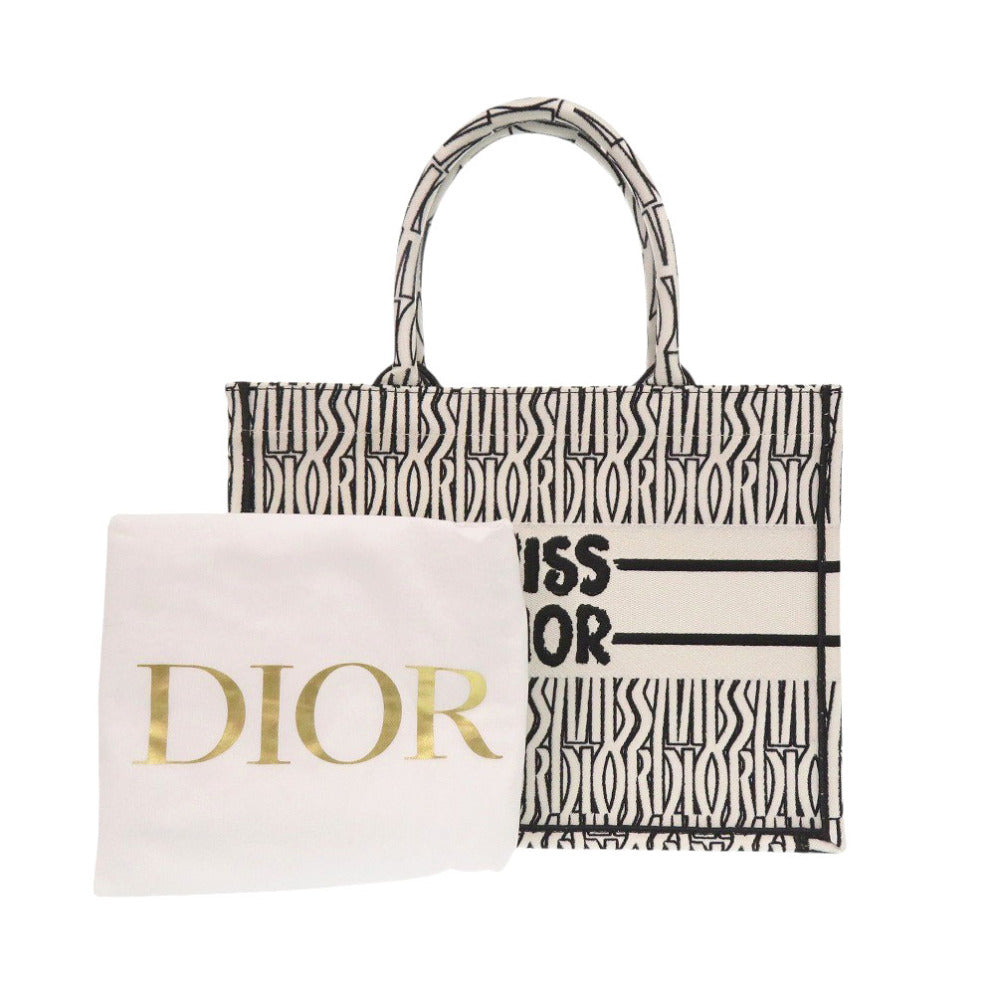 Christian Dior Handbag canvas white Medium Book Tote in Embroidery Women(Unisex) Rovelle Bags