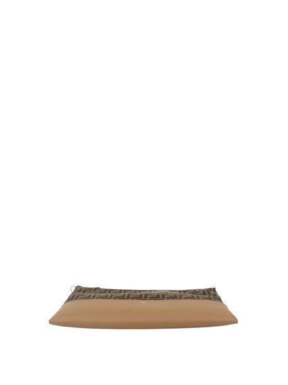 Fendi Brown Logo Fabric Shoulder Bag. Rovelle Bags