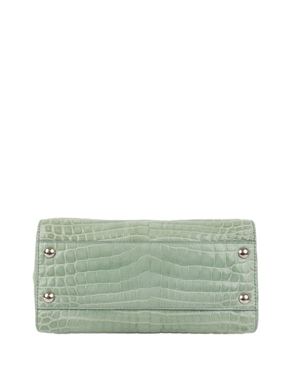 Fendi Peekaboo Crocodile Mini Mint Green Rovelle Bags