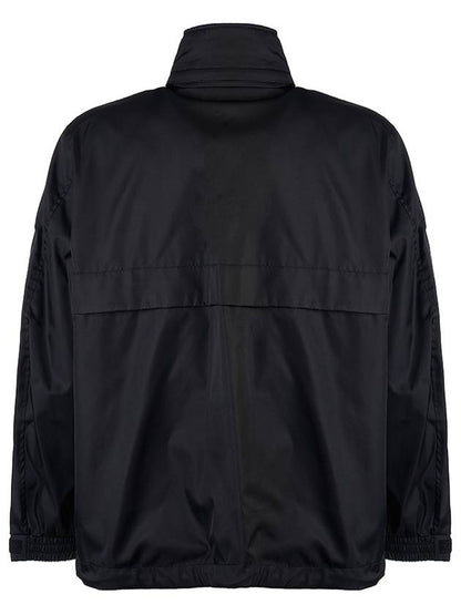 Luxury Burberry Packaway Monogram Windbreaker Black