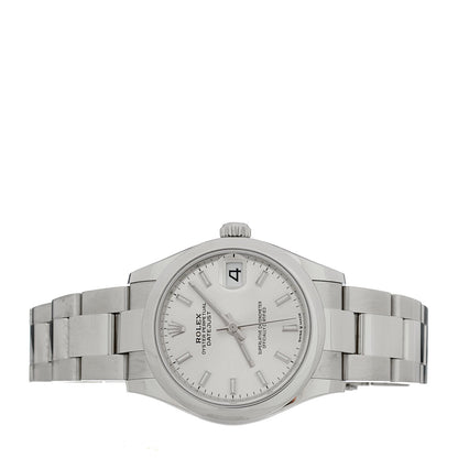 Stainless Steel 31mm Oyster Perpetual Datejust Watch Silver 278240