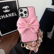 New Luxury CC Bowknot leather phone case for iPhone
