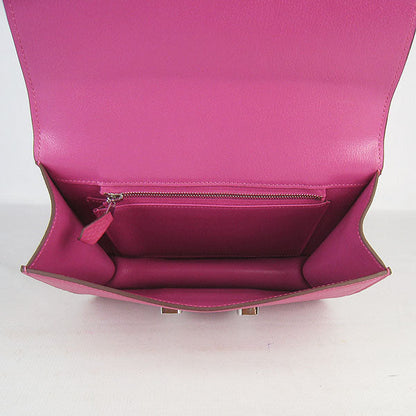 Luxury Hermes Constance Cowskin Leather Bag Peach Silver
