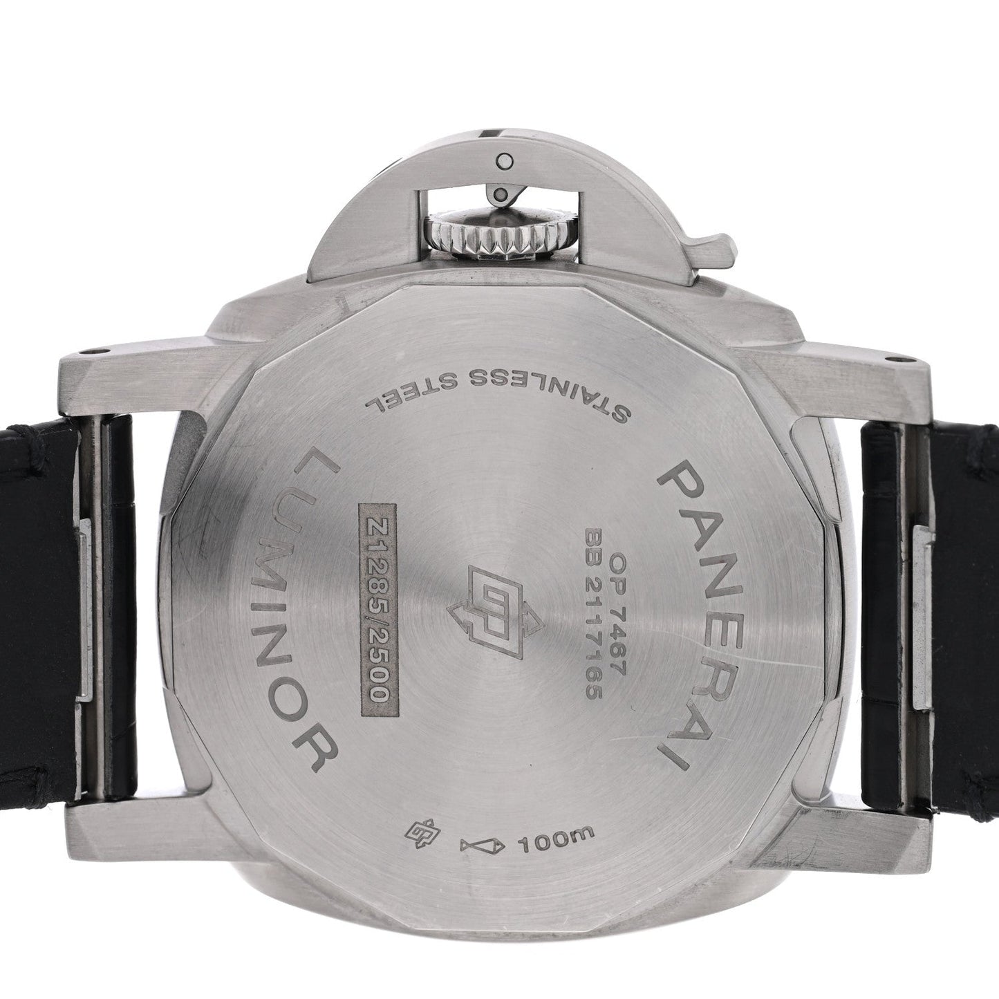 Stainless Steel Alligator 40mm Luminor Quaranta Automatic Watch White PAM01371