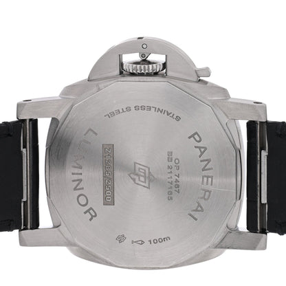 Stainless Steel Alligator 40mm Luminor Quaranta Automatic Watch White PAM01371