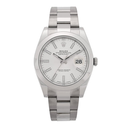 Stainless Steel 41mm Oyster Perpetual Datejust Watch Silver 126300