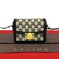 CELINE Shoulder Bag Canvas, Leather black Triomphe logo Metal Teen Triomphe Women